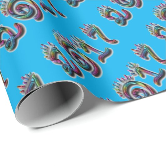 Happy New Year 2017 Rainbow Typography Numbers Cadeaupapier (Rol Hoek)