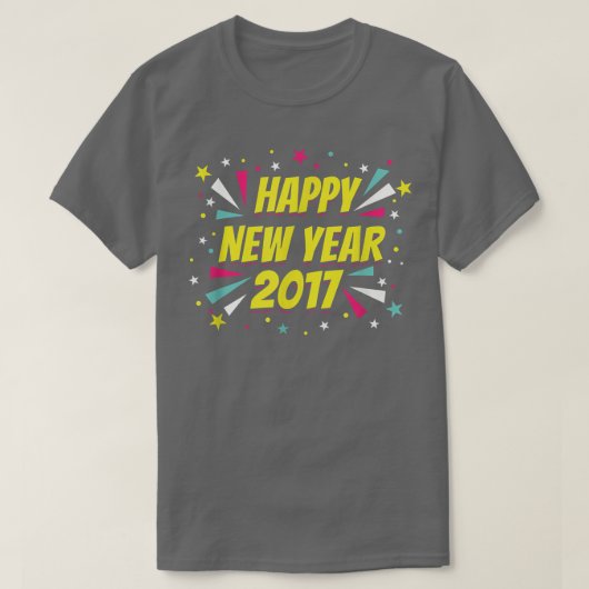 Happy New Year 2017 T-shirt (Design voorkant)