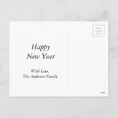 Happy New Year 2017 Train Track Railway Natuur Feestdagenkaart (Achterkant)