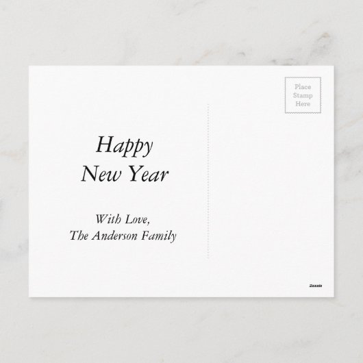 Happy New Year 2017 Train Track Railway Natuur Feestdagenkaart (Achterkant)