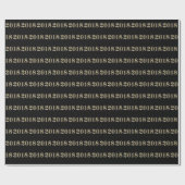 Happy New Year 2018 Black and Gold Numbers Chic Cadeaupapier (Vlak)