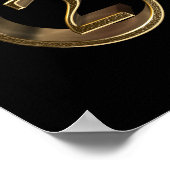 Happy New Year 2018 Black and Gold Typography Poster (Hoek)