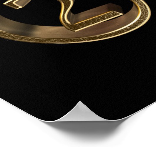 Happy New Year 2018 Black and Gold Typography Poster (Hoek)