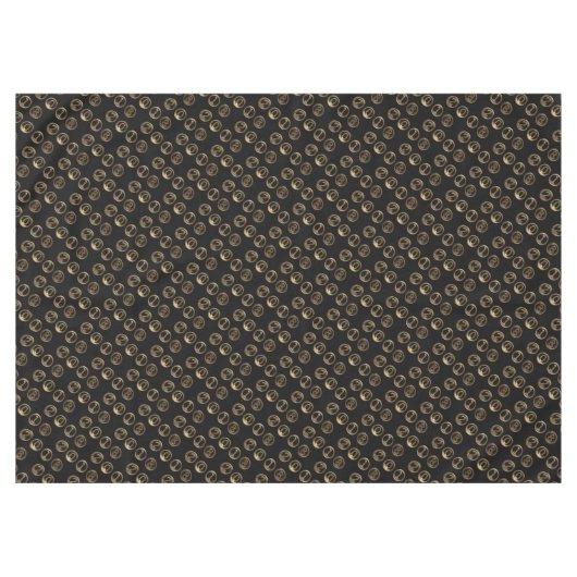 Happy New Year 2018 Golden Typography Numbers Tafelkleed (Voorkant (Horizontaal))