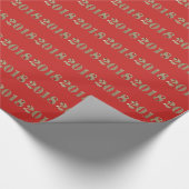 Happy New Year 2018 Red and Gold Numbers Chic Cadeaupapier (Hoek)