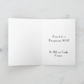 Happy New Year 2019 Black White Champagne Flute Feestdagen Kaart (Binnen)