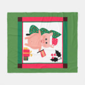 Happy New Year 2019 Chinese Symbol Pig Fleece Deken (Voorkant (Horizontaal))