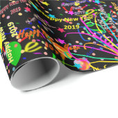 Happy New Year 2019 Gift Wrapping Paper Cadeaupapier (Rol Hoek)