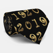 Happy New Year 2019 Party Stropdas Gold Numbers Pa (Opgerold)
