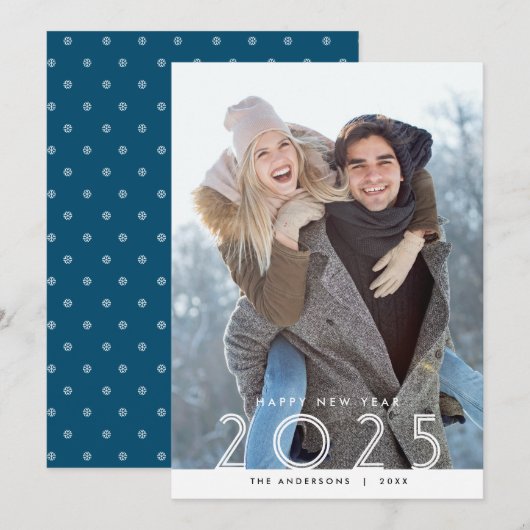 Happy New Year 2020 Photo Feestdagenkaart (Voorkant / Achterkant)