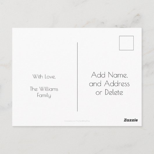 Happy New Year 2020 Script Red en Gold Chic Briefkaart (Achterkant)