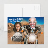 Happy New Year 2021, Biden & Harris Bikers Briefkaart (Voorkant / Achterkant)