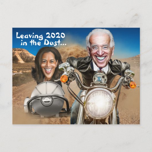 Happy New Year 2021, Biden & Harris Bikers Briefkaart (Voorkant)
