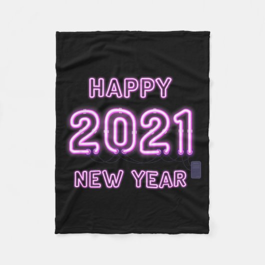 Happy New Year 2021 New Years Eve 2020 Party Suppl Fleece Deken (Voorkant)