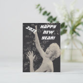 Happy New Year 2021  Partij Pin-up Girl Lady Briefkaart (Staand voorkant)