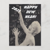 Happy New Year 2021  Partij Pin-up Girl Lady Briefkaart (Voorkant)