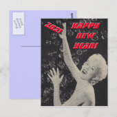 Happy New Year 2021  Partij Pin-up Girl Lady Briefkaart (Voorkant / Achterkant)