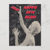Happy New Year 2021  Partij Pin-up Girl Lady Briefkaart (Voorkant)