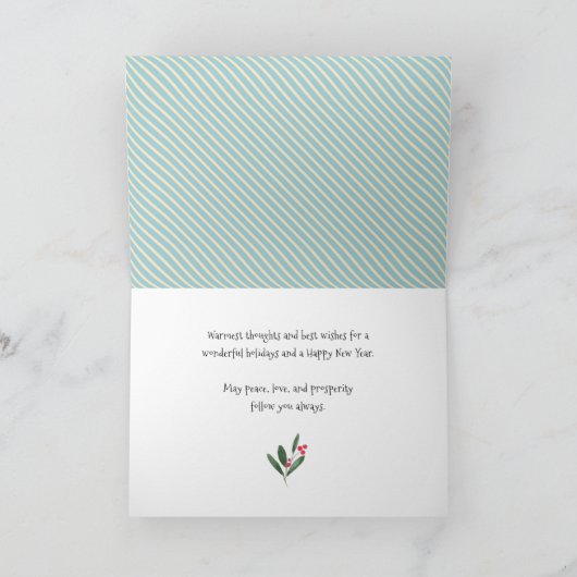 Happy New Year 2021 | Stylish Typography Photo Feestdagen Kaart (Binnen)