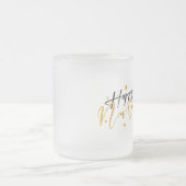 Happy New Year 2022 Design met Glittered Letter Matglas Koffiemok (Center)