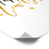 Happy New Year 2022 Design met Glittered Letter Poster (Hoek)