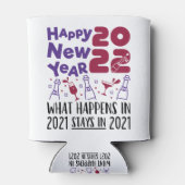 Happy New Year 2022 Goodbye 2021 Funny Blikjeskoeler (Achterkant)