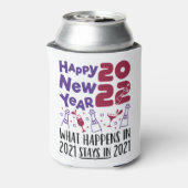 Happy New Year 2022 Goodbye 2021 Funny Blikjeskoeler (Blikje Achterkant)