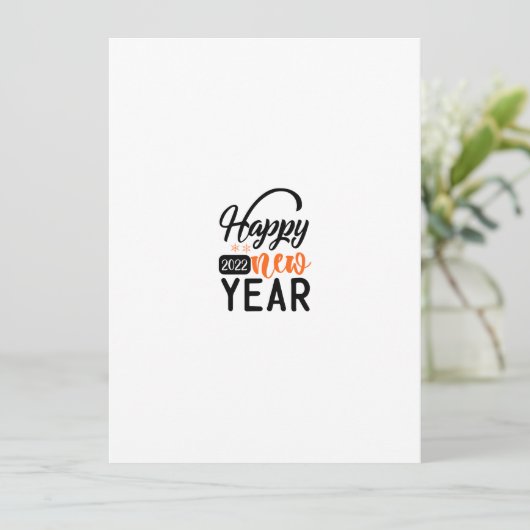 Happy New Year 2022 Kaart (Staand voorkant)