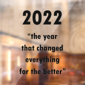 Happy New Year 2022 Motivatie prijsopgave Raamsticker (Vel 2)