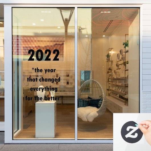 Happy New Year 2022 Motivatie prijsopgave Raamsticker (Winkelraam)