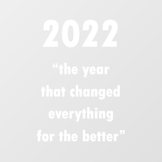 Happy New Year 2022 Motivatie prijsopgave Raamsticker (Vel)