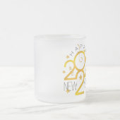 Happy New Year 2022-ontwerp met Gold Star Matglas Koffiemok (Center)