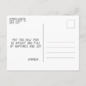 Happy New Year 2023 5 Foto Collage Briefkaart (Achterkant)