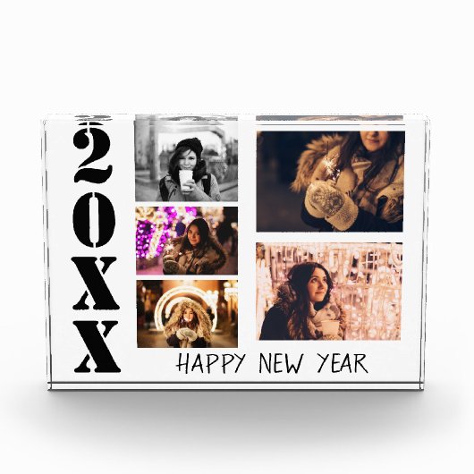 Happy New Year 2023 5 Photo Collage Block Fotoblokken (Voorkant)