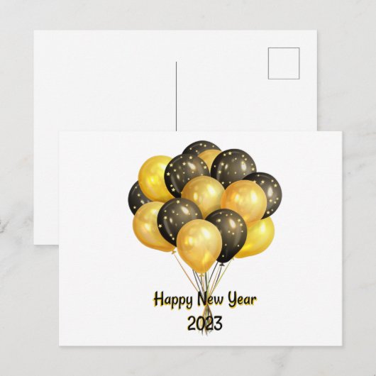 Happy New Year 2023 Briefkaart (Voorkant / Achterkant)