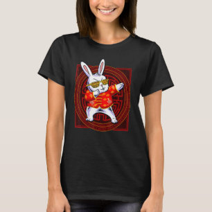 Happy New Year 2023 Dabbing Rabbit Chinese 12-mier T-shirt