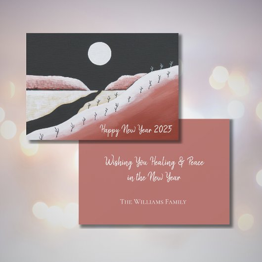 Happy New Year 2023 Desert Southwest Typografie Feestdagenkaart