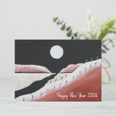 Happy New Year 2023 Desert Southwest Typografie Feestdagenkaart (Staand voorkant)