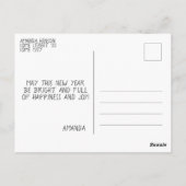 Happy New Year 2023 Greetings 5 Photo Collage Briefkaart (Achterkant)