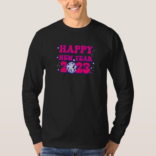 Happy New Year 2023 Matching Group New Year's Eve  T-shirt (Voorkant)