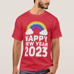 Happy New Year 2023 New Years Lunar Holiday Rainbo T-shirt
