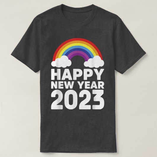 Happy New Year 2023 New Years Lunar Holiday Rainbo T-shirt (Design voorkant)