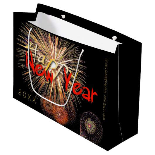 Happy New Year 2023 Persoonlijk grote cadeautas (Voorkant Gekanteld)