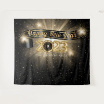 Happy New Year 2023 Photo Booth Backdrop