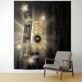 Happy New Year 2023 Photo Booth Backdrop Wandkleed (In situ)