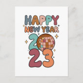 Happy New Year 2023  retro Briefkaart (Voorkant)
