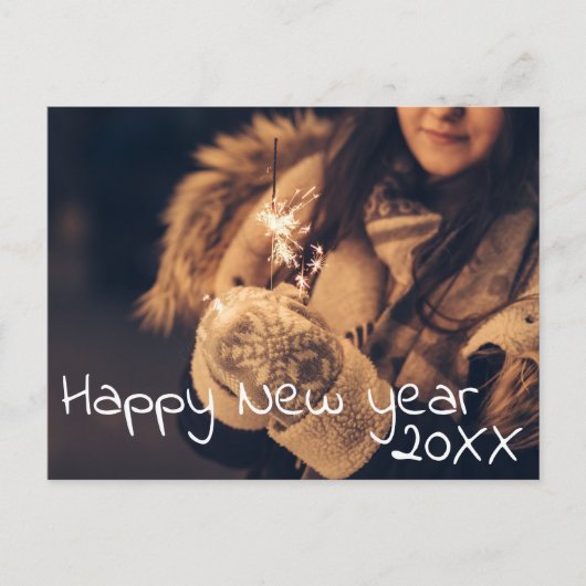 Happy New Year 2023 Script Full Photo Briefkaart (Voorkant)