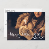 Happy New Year 2023 Script Full Photo Briefkaart (Voorkant / Achterkant)