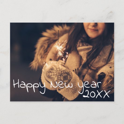 Happy New Year 2023 Script Full Photo Briefkaart (Voorkant)