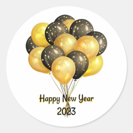 Happy New Year 2023 — Specificaties Ronde Sticker (Voorkant)